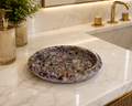 Porta Sabonete Oval Premium Saboneteira Luxo Lavabo Banheiro Ametista Premium