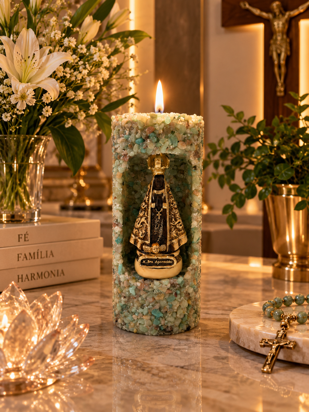 Velas Aromática Kasameo Nossa Senhora Aparecida Tifany