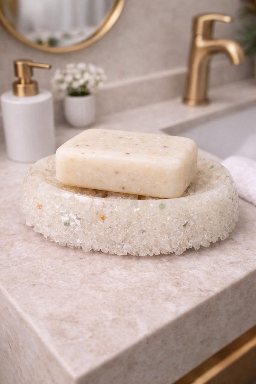 Porta Sabonete Saboneteira Luxo Lavabo Cor Branco