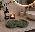 Bandeja Decorativa de Pedra Infinito para Lavabo Kasameo Verde