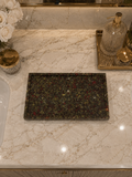 Bandeja De Pedra Para Lavabo Decorativa Quadrada Premium Olho de Dragão