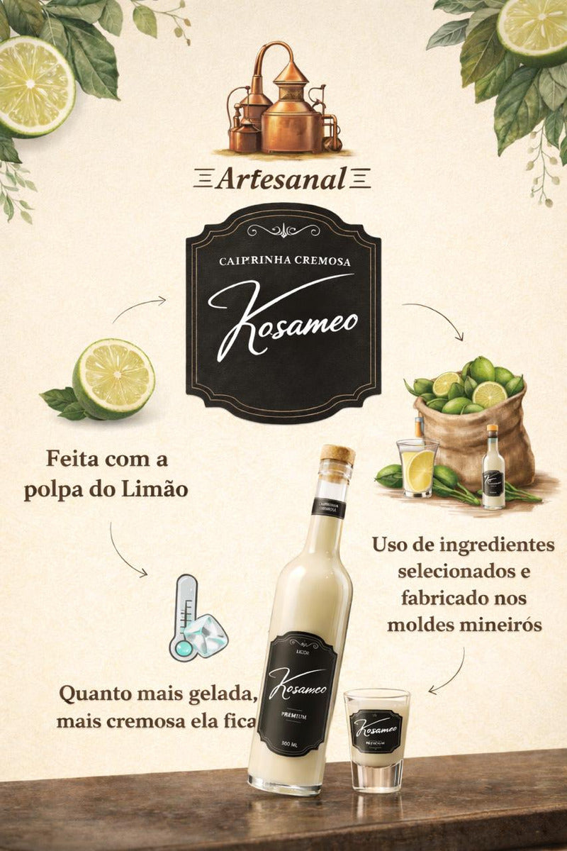Licor Cremoso Artesanal Caipirinha Cremosa Kasameo