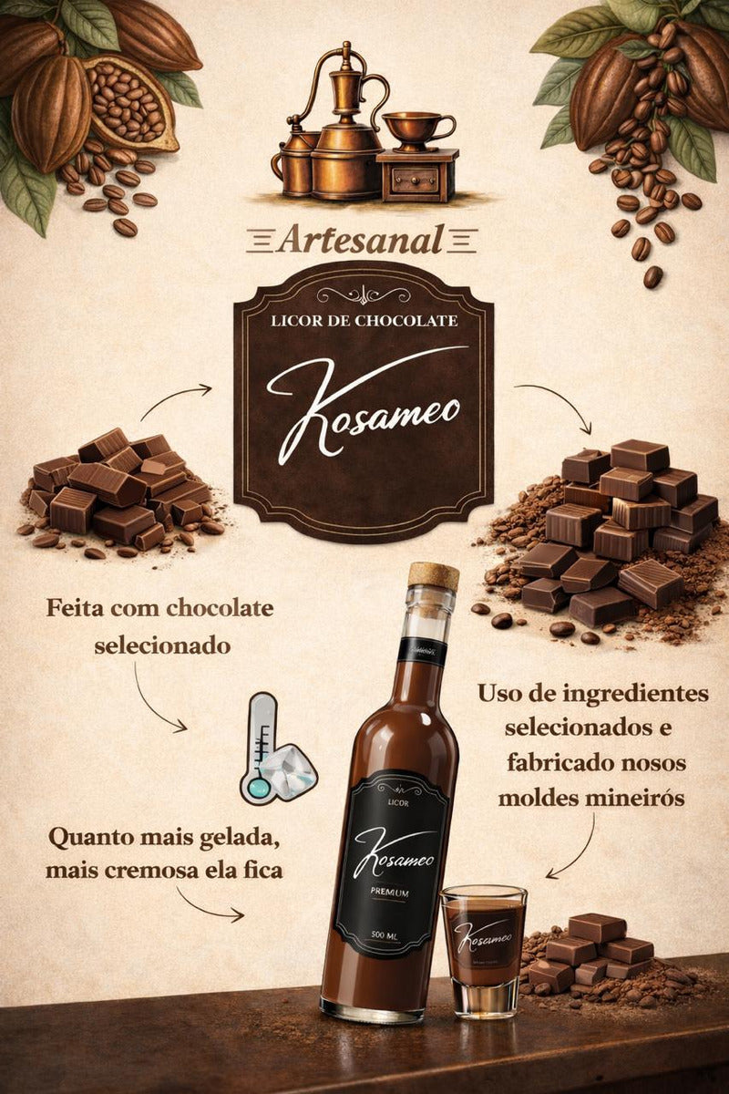 Licor Cremoso Artesanal Chocolate Kasameo