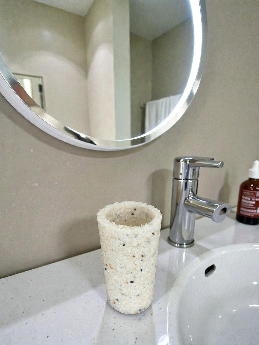 Porta Escovas De Dente De Pedra Banheiro E Lavabo Cor Branco