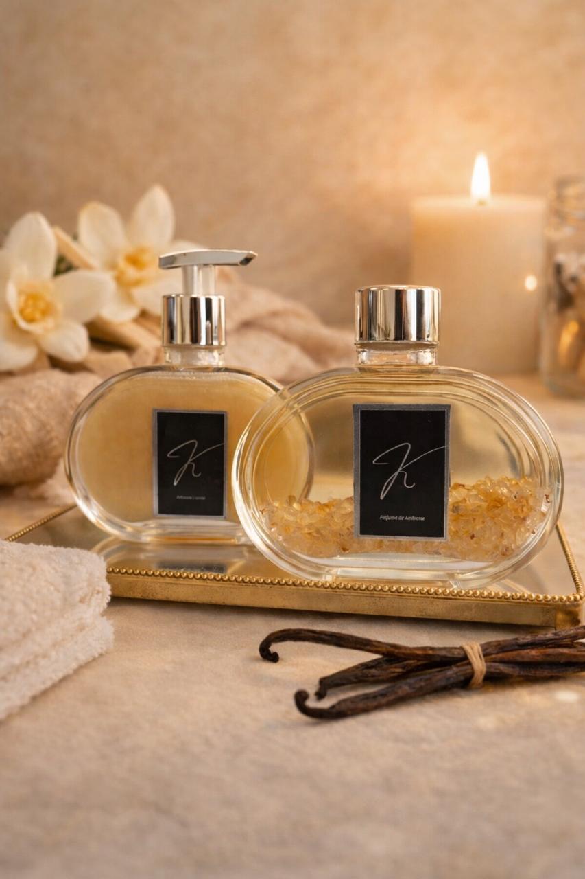 Kit Vidro Lavabo Luxo Presente Decorativo Prata - DL Vanilla (Daslu)