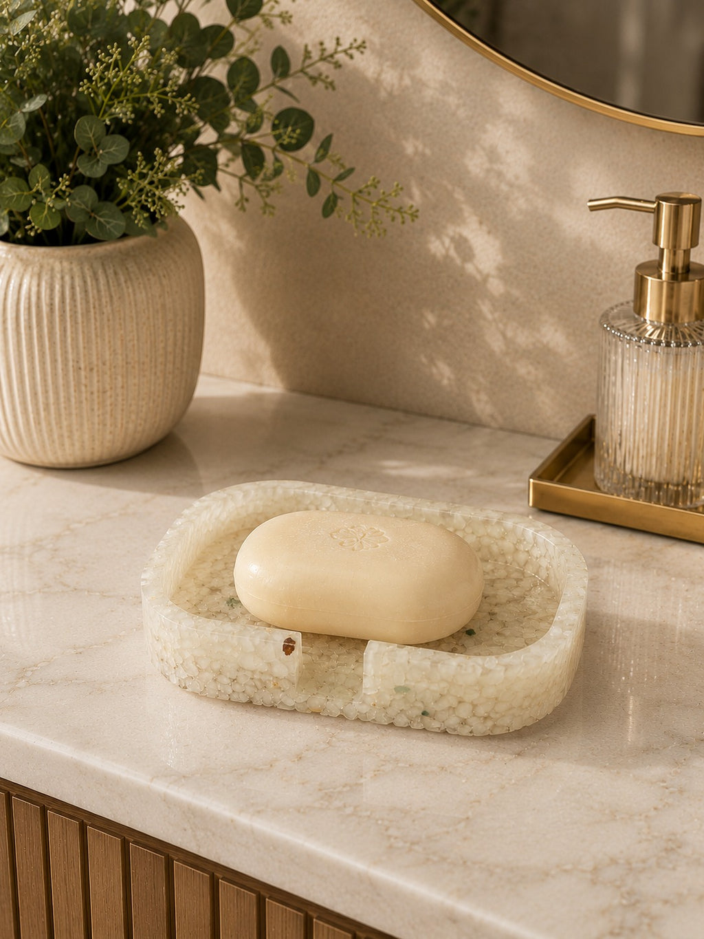 Porta Sabonete Saboneteira Quadrado Lavabo Cor Branco