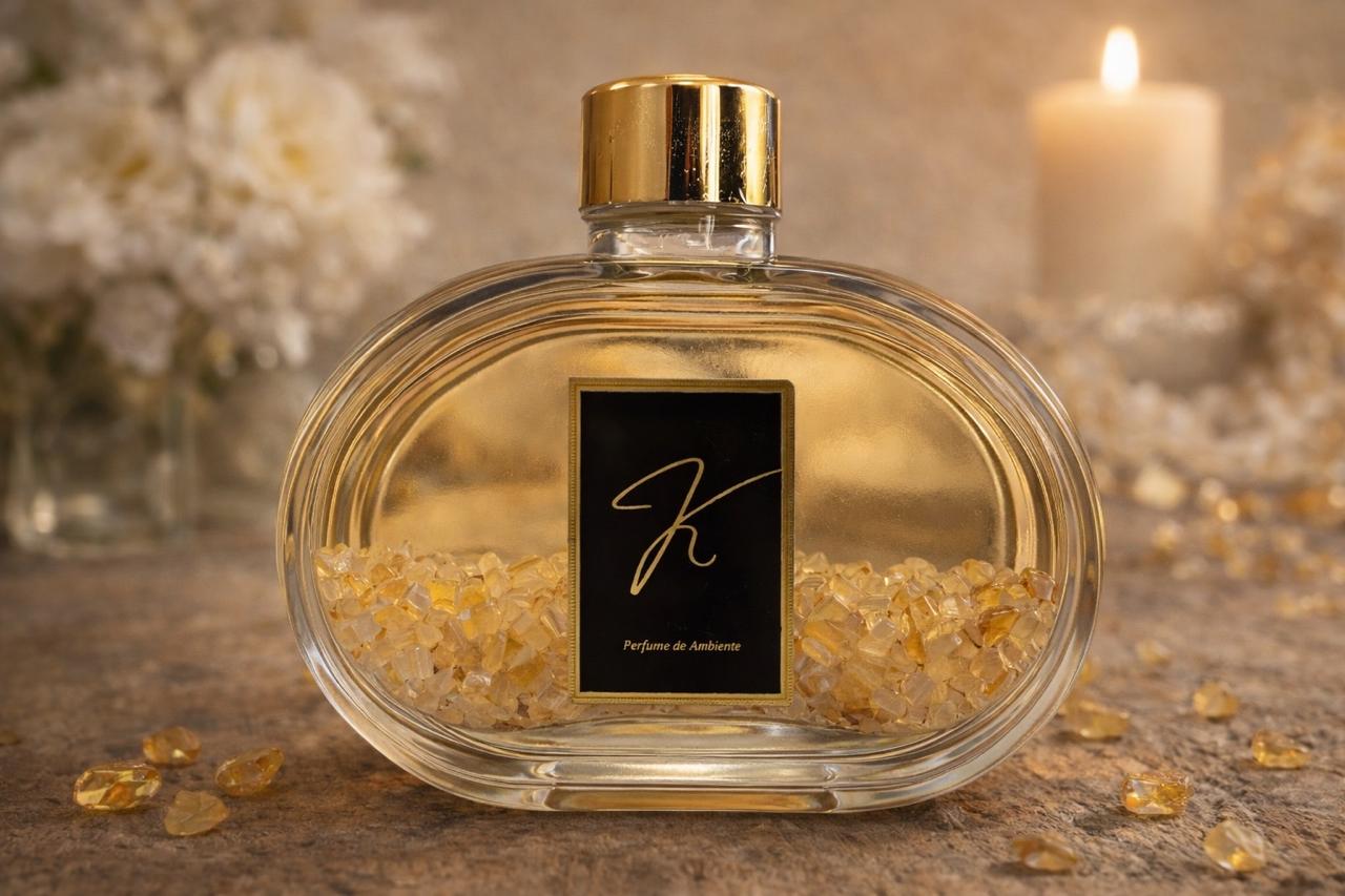 Kit Vidro Lavabo Luxo Presente Decorativo Dourado - DL Vanilla (Daslu)