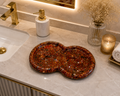 Bandeja Decorativa de Pedra Infinito para Lavabo Kasameo Agata Vermelho