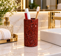 Porta Escovas De Dente De Pedra Banheiro E Lavabo Em Quartzo Vermelho Africano