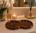 Bandeja Decorativa de Pedra Infinito para Lavabo Kasameo Olho de Tigre