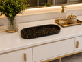 Bandeja De Pedra Trio Para Lavabo Decorativa Grande Premium Agata Negra