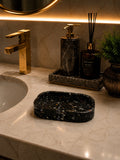 Porta Sabonete Saboneteira Quadrado Lavabo Cor Preto