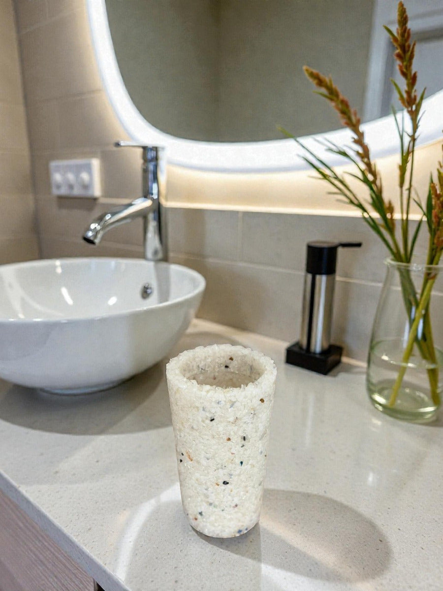 Porta Escovas De Dente De Pedra Banheiro E Lavabo Cor Branco
