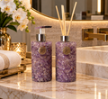 Kit Aromatizador E Saboneteira Quartzo Ametista Cristalino