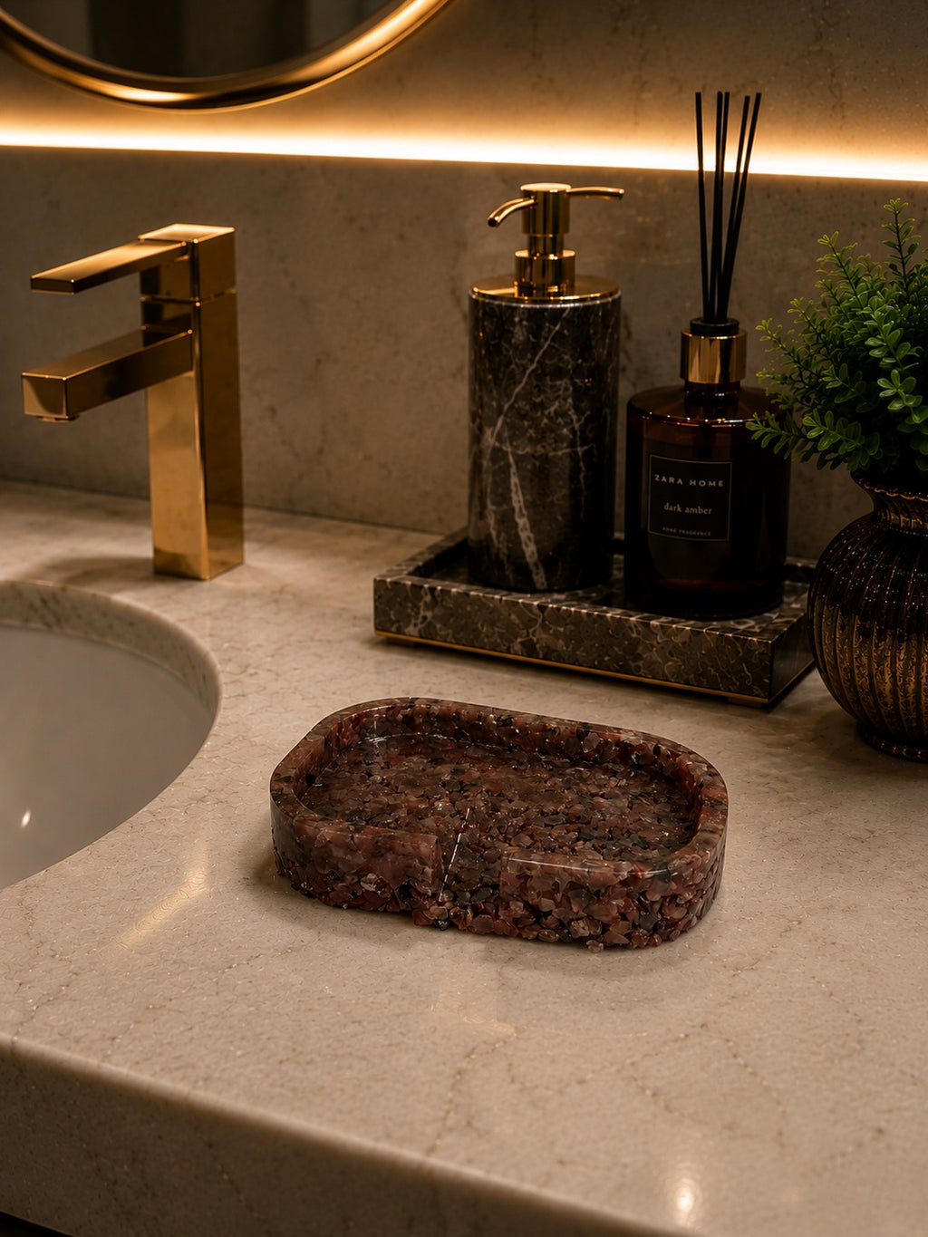 Porta Sabonete Saboneteira Quadrado Lavabo Cor Uva