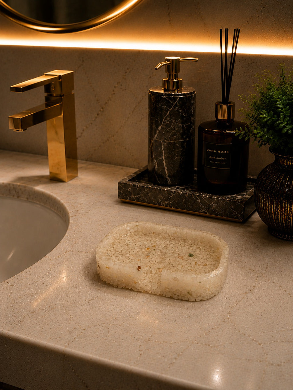 Porta Sabonete Saboneteira Quadrado Lavabo Cor Branco
