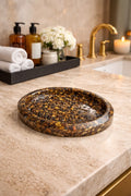 Porta Sabonete Oval Saboneteira Luxo Lavabo Banheiro Cor Olho de Tigre