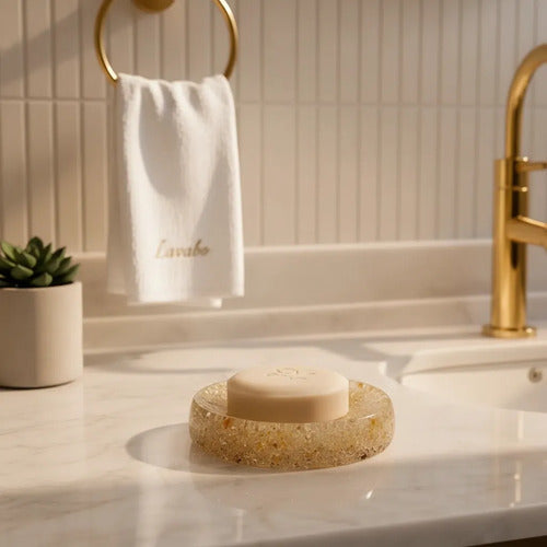 Porta Sabonete Saboneteira Luxo Lavabo Linha Premium Citrino Premium