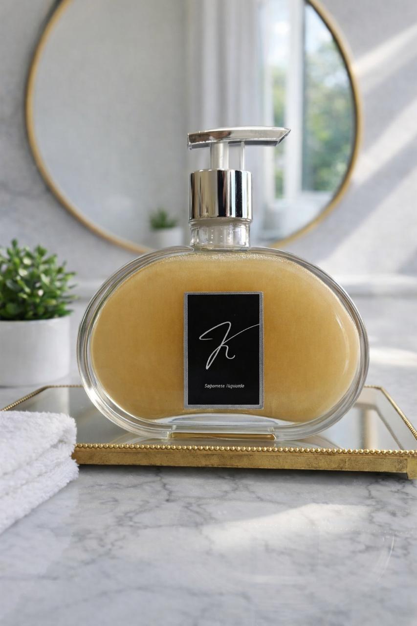 Kit Vidro Lavabo Luxo Presente Decorativo Prata - DL Vanilla (Daslu)