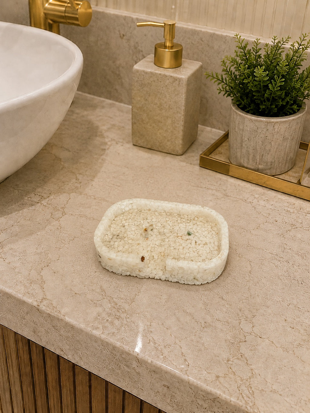 Porta Sabonete Saboneteira Quadrado Lavabo Cor Branco