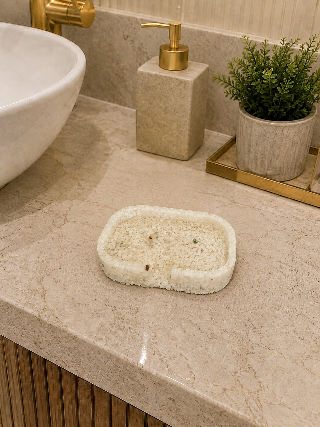 Porta Sabonete Saboneteira Quadrado Lavabo Cor Branco