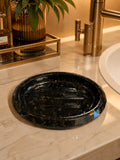 Porta Sabonete Oval Saboneteira Luxo Lavabo Banheiro Cor Preto