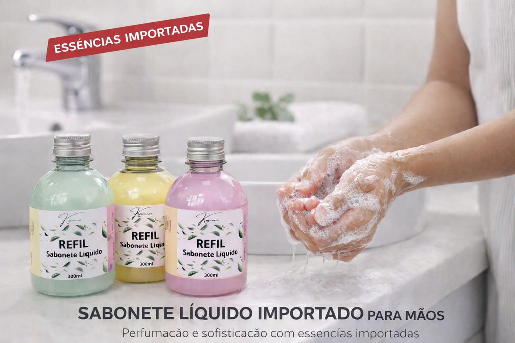 Refil Sabonete Líquido Para Banheiro Com Fragrância Casa 300ml - Flor de Cerejeira