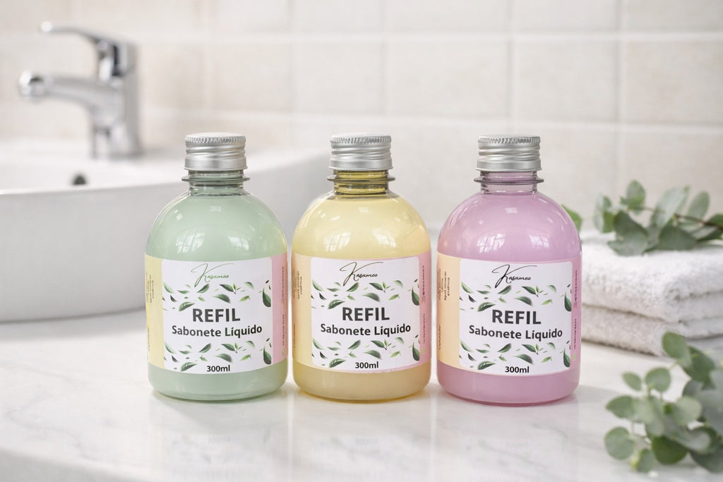 Refil Sabonete Líquido Para Banheiro Com Fragrância Casa 300ml - Flor de Cerejeira