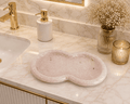 Bandeja Decorativa de Pedra Infinito para Lavabo Kasameo Rosa