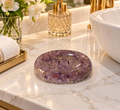 Porta Sabonete Saboneteira Luxo Lavabo Ametista Cristalino